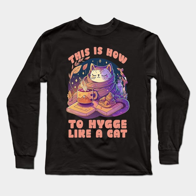 how to hygge like a cat Long Sleeve T-Shirt by jacksonlaticia